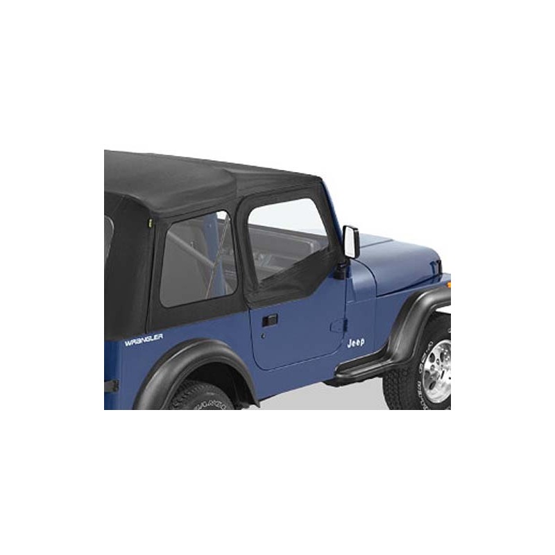 Upper Half Doors for Factory Steel Half Doors Black Jeep Wrangler YJ