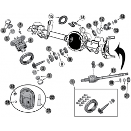 ASSALE ANTERIORE D44 JEEP...